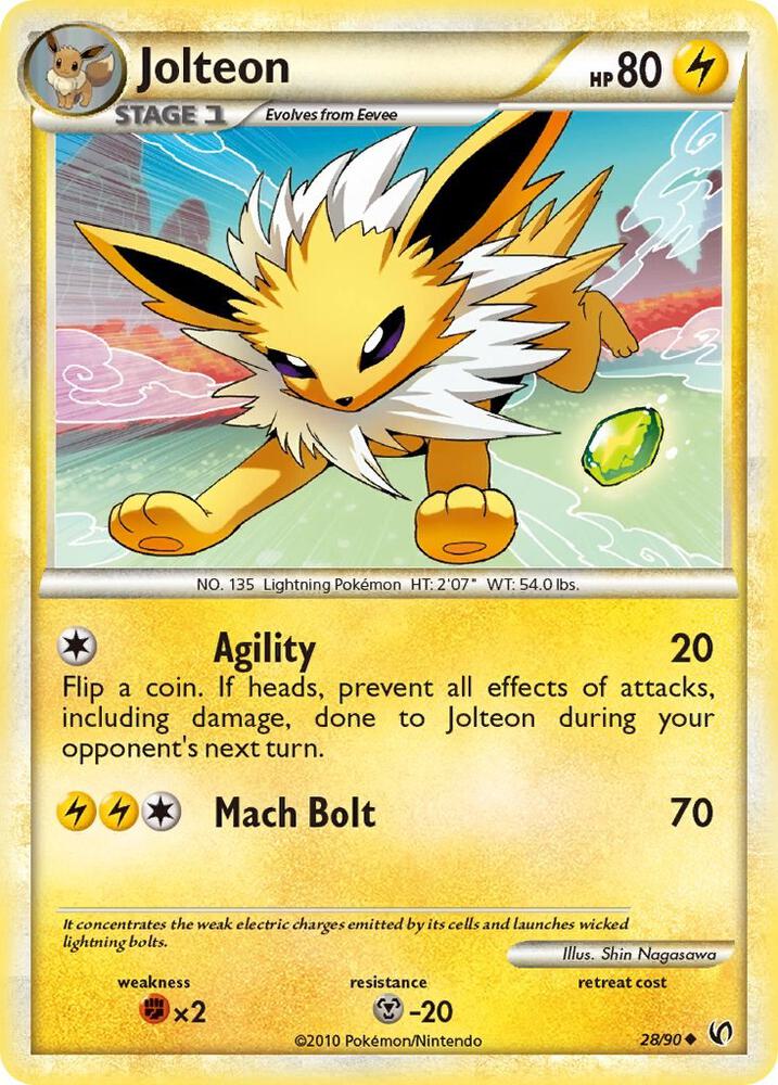 Jolteon 28/90 card