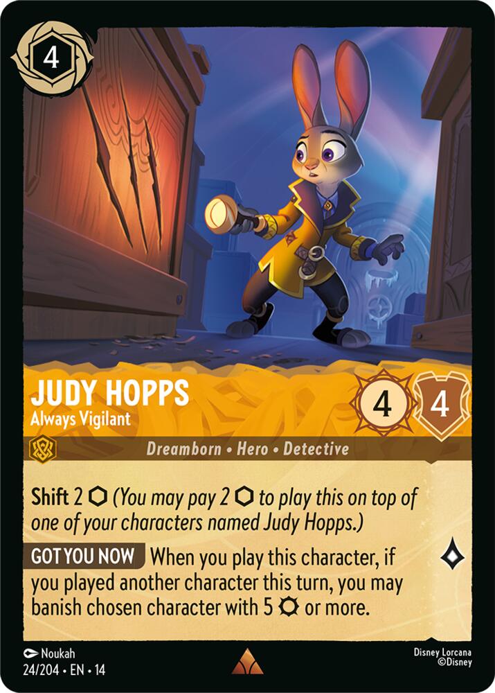 Judy Hopps Always Vigilant 24/204 carta