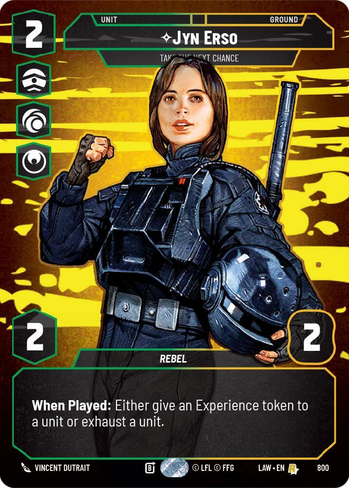 Jyn Erso Take the Next Chance Prestige 800 card