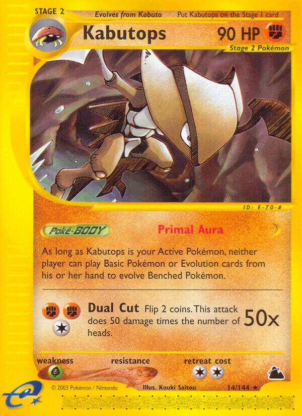 Kabutops 14 014/144 card