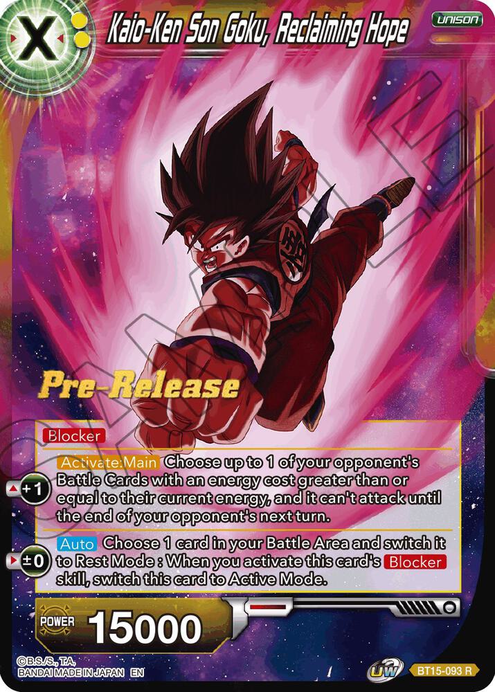 Kaio Ken Son Goku Reclaiming Hope BT15-093
