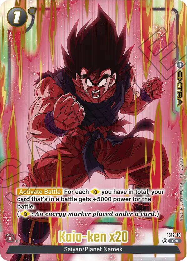 Kaio ken x20 Gold FS12-18 carta