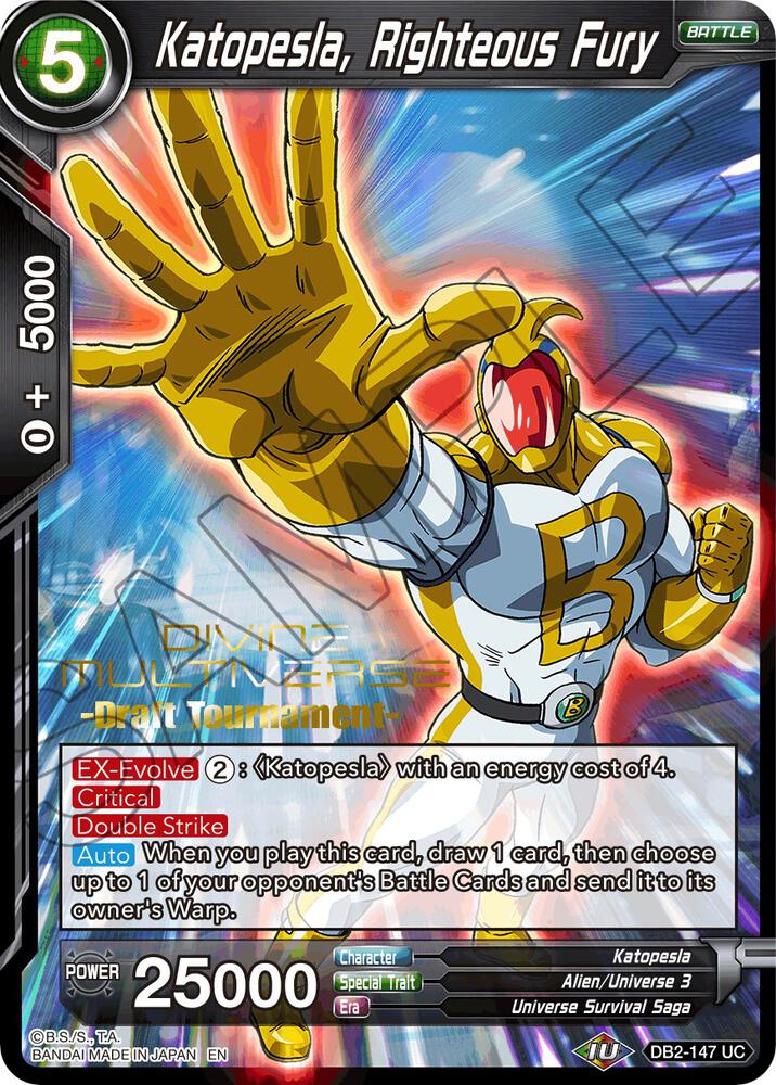 Katopesla Righteous Fury Divine Multiverse Draft Tournament DB2-147 card
