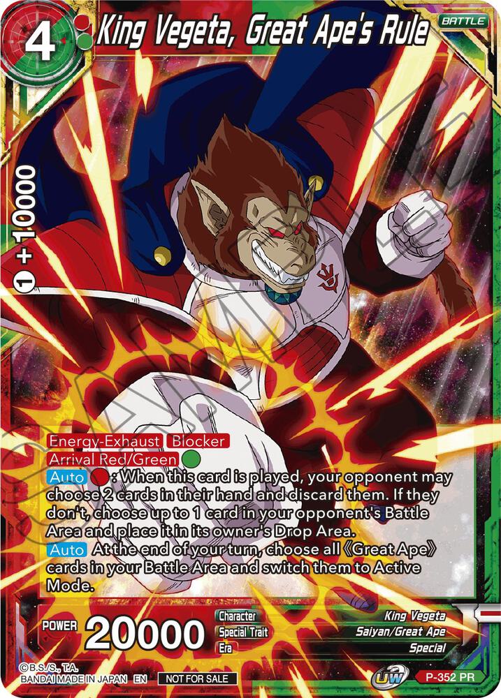 King Vegeta Great Apes Rule P-352