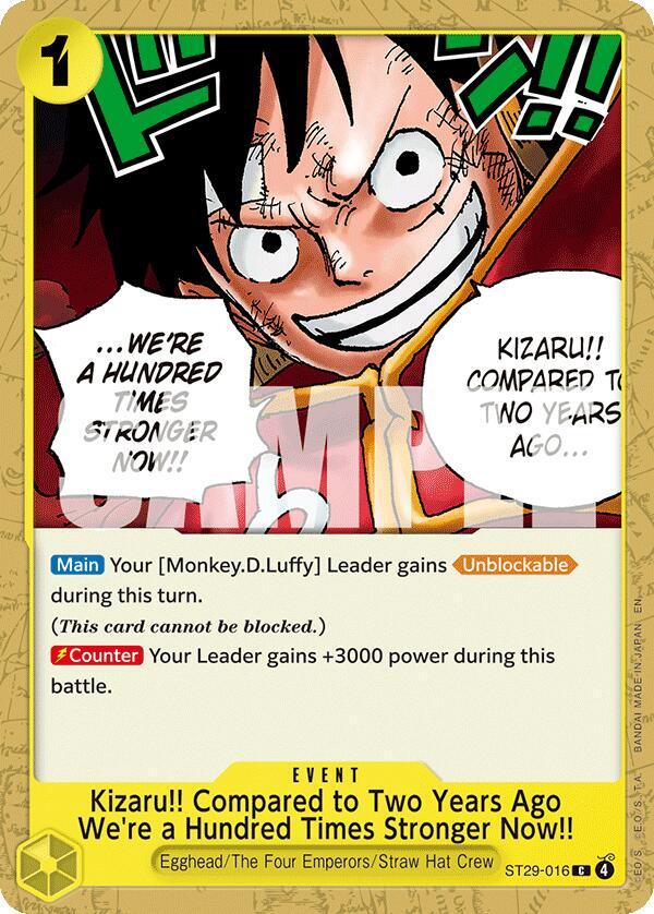 Kizaru Compared to Two Years Ago Were a Hundred Times Stronger Now ST29-016 card