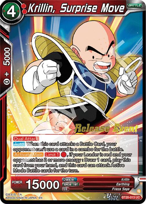 Krillin Surprise Move BT28-013 card