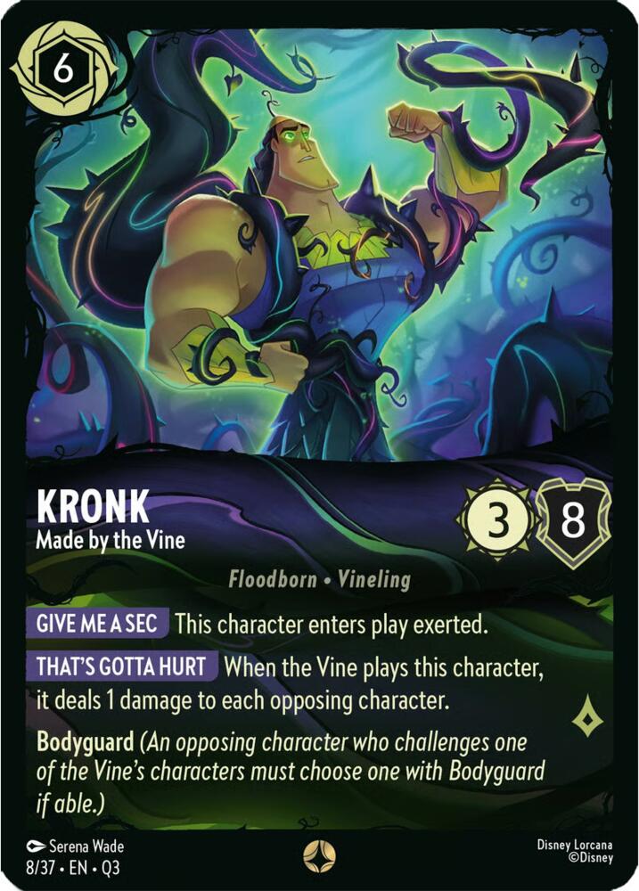 Kronk Made by the Vine 8/37 card