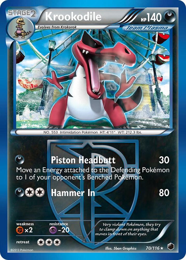 Krookodile Team Plasma 70/116 carta