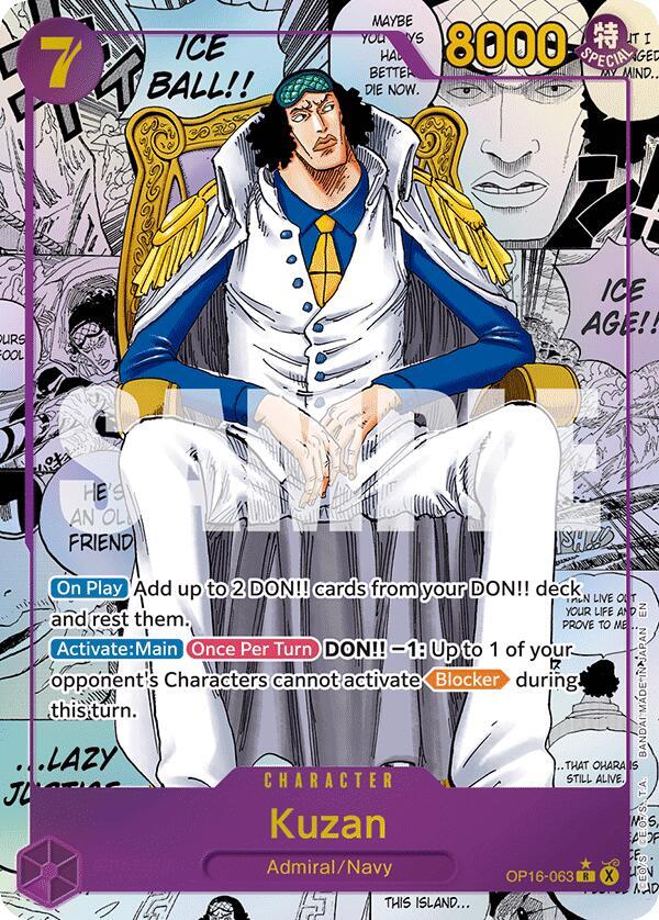 Kuzan Manga OP16-063 carta