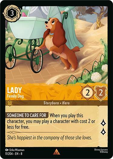 Lady Family Dog 11/204 card
