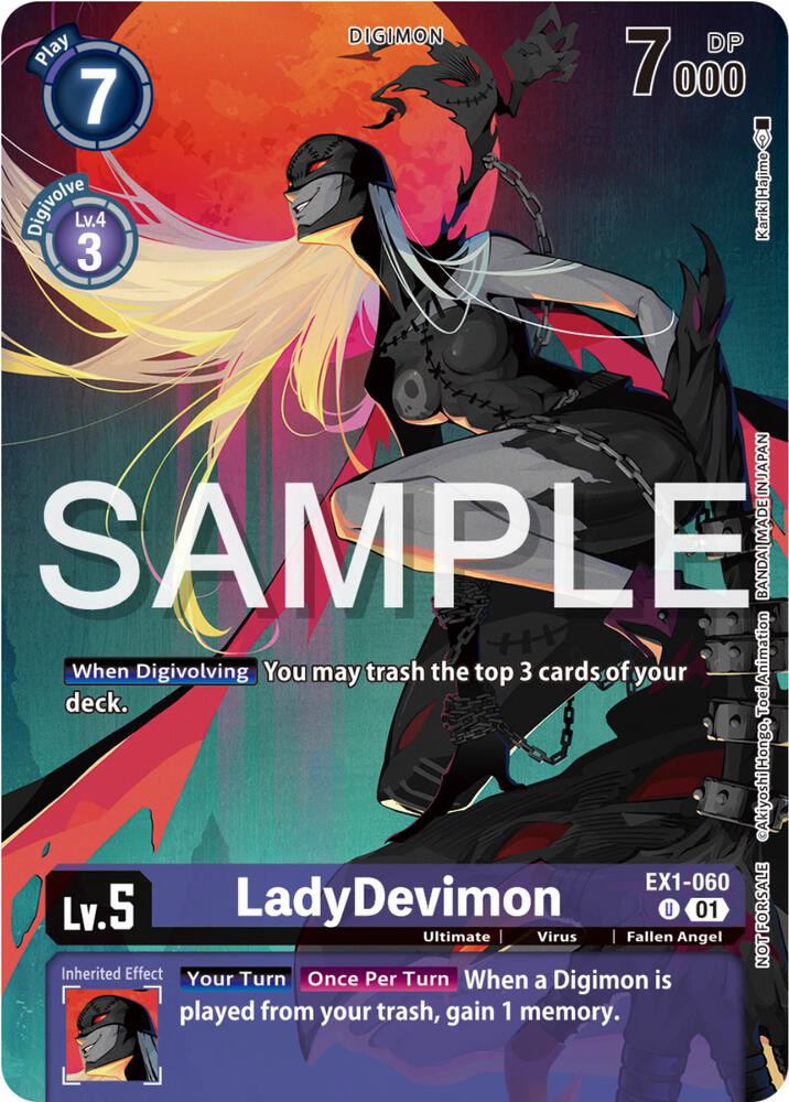 LadyDevimon Digimon Illustration Competition Pack 2023 EX1-060 U card