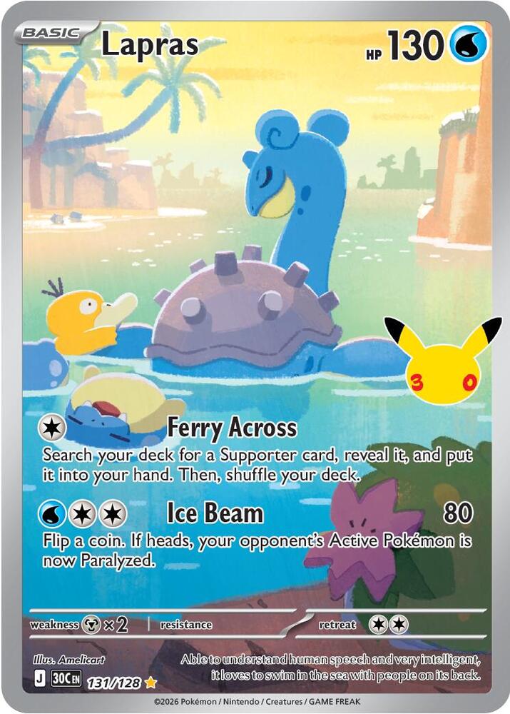 Lapras 131/128 carta