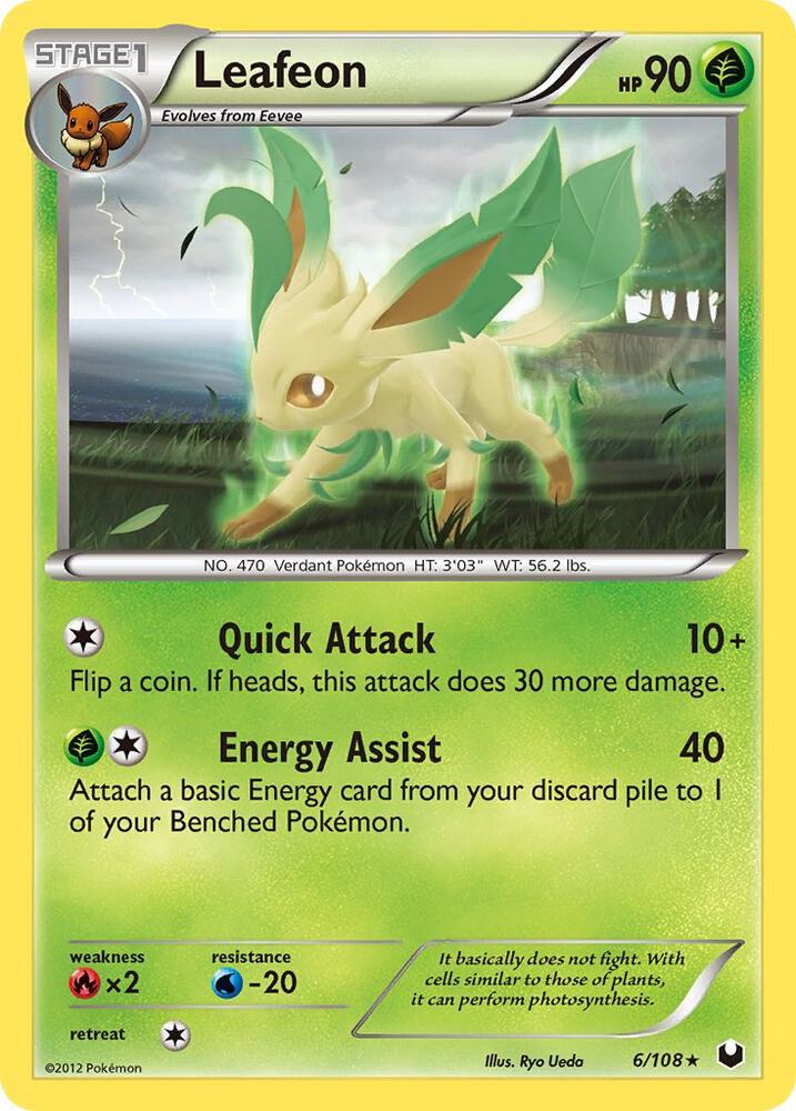 Leafeon 6/108 card