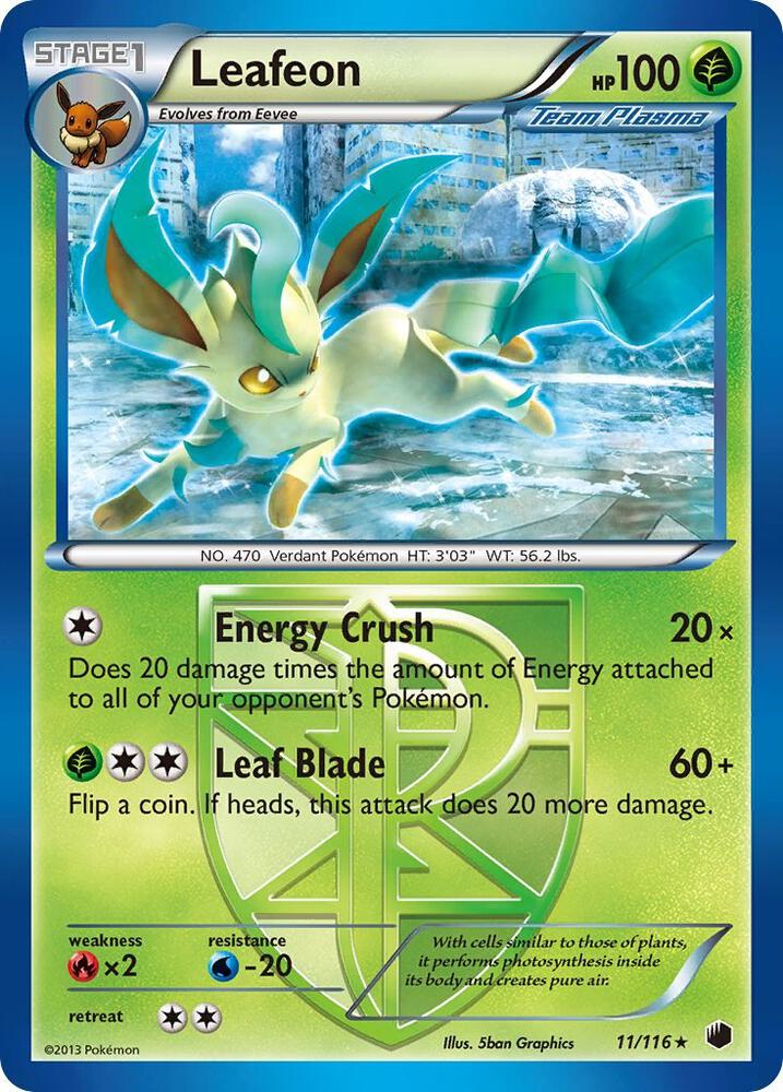 Leafeon Team Plasma 11/116 card