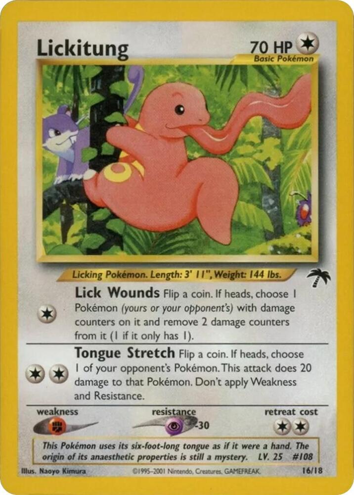 Lickitung 16/18 card