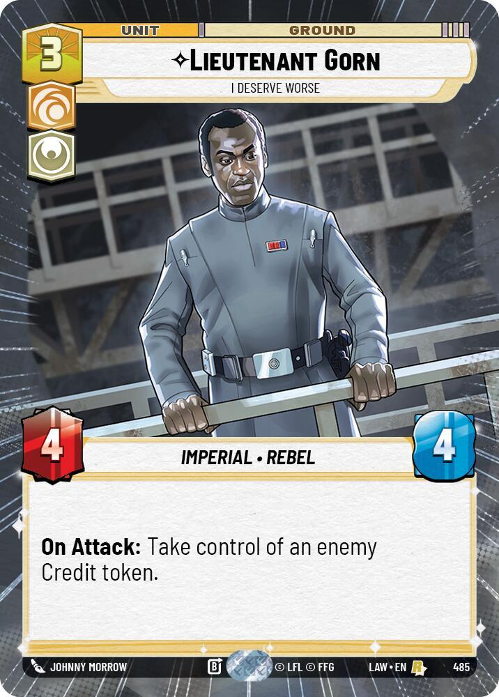 Lieutenant Gorn I Deserve Worse Hyperspace 485 card