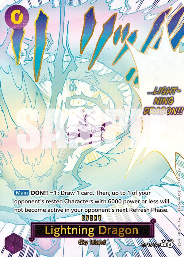 Lightning Dragon Alternate Art OP15-077 carta