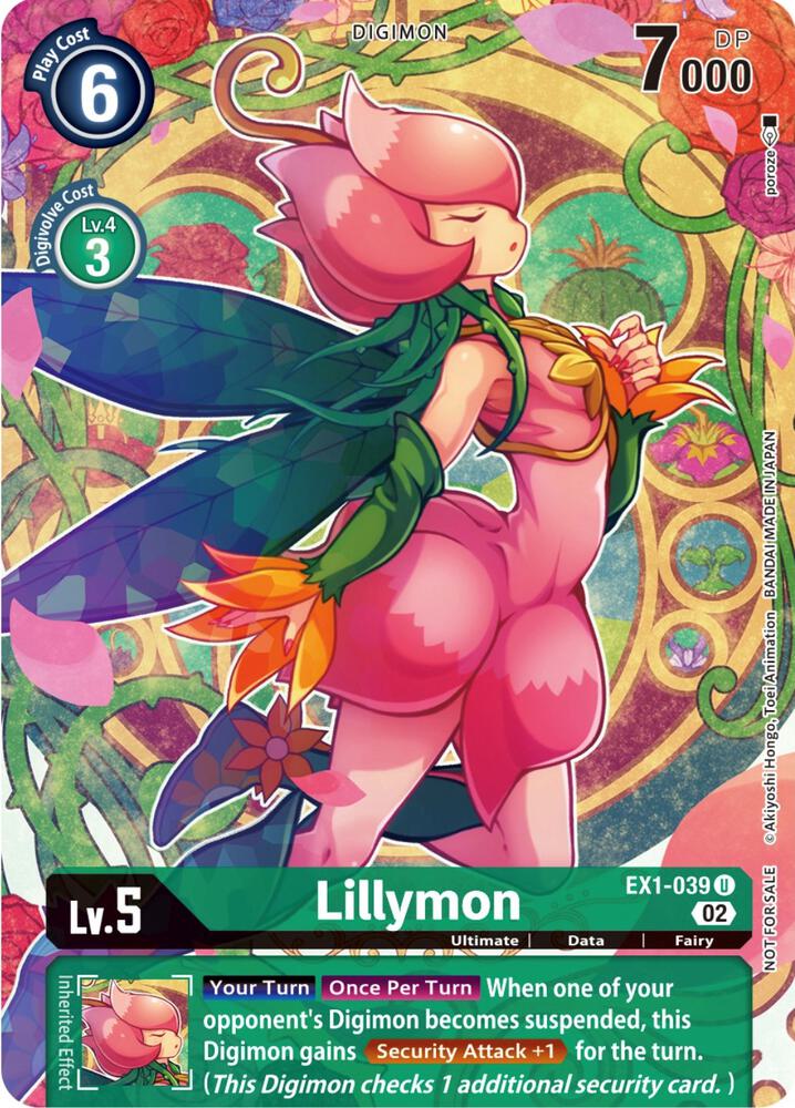 Lillymon Digimon Illustration Competition Pack 2022 EX1-039 U carta