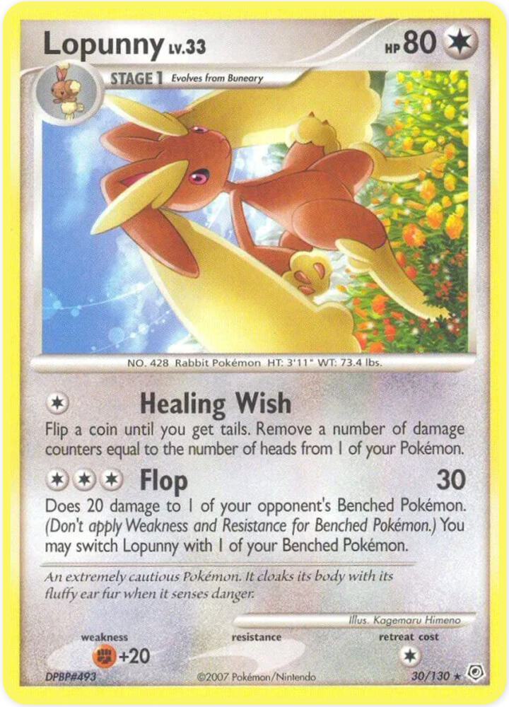 Lopunny 30/130 card
