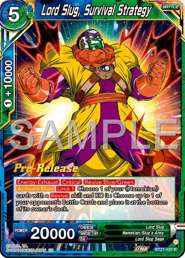 Lord Slug Survival Strategy BT27-127 card