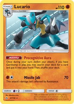 Lucario 67 156 SM Ultra Prism 067/156 card