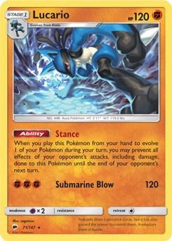 Lucario SM Burning Shadows 71