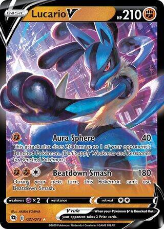 Lucario V 027 073 Non Holo 27/73 card