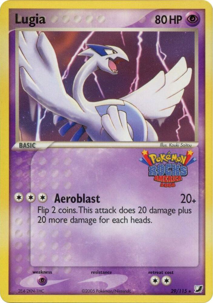 Lugia 29 115 Pokemon Rocks America 029/115 card