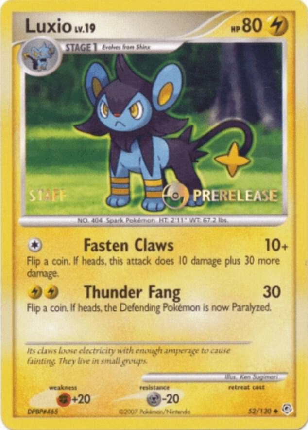 Luxio 52 130 Prerelease card