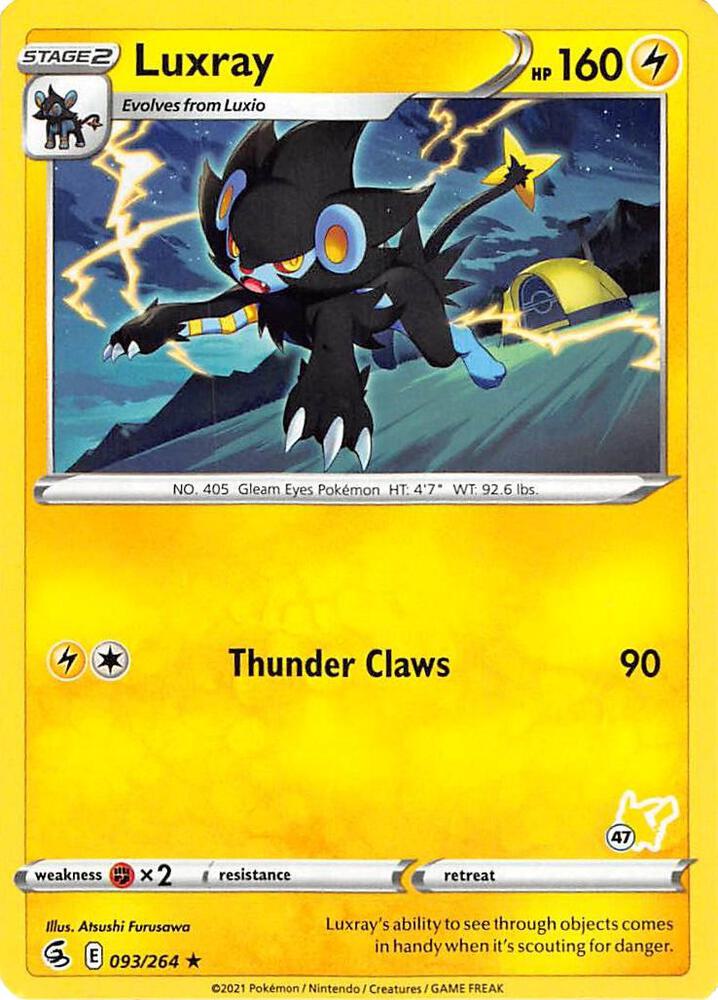 Luxray 096 264 47 Pikachu Stamped 093/264