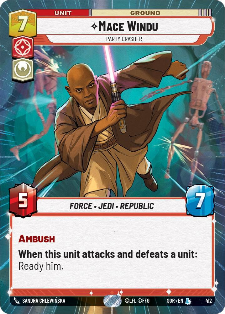 Mace Windu Party Crasher Hyperspace 412 card