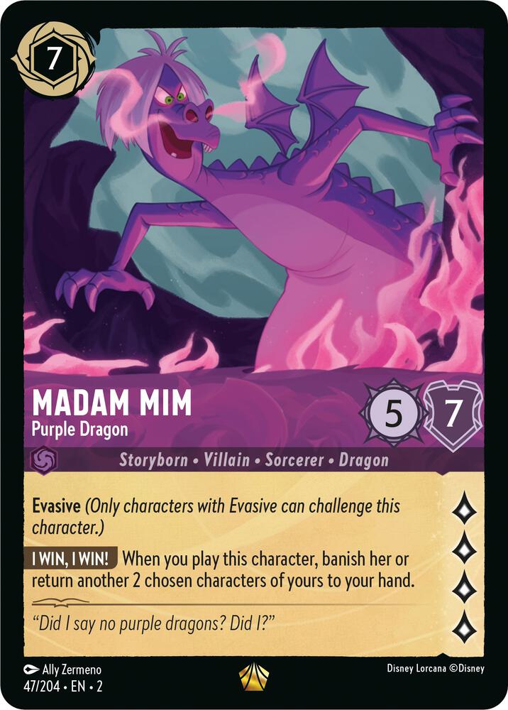 Madam Mim Purple Dragon 47/204 card