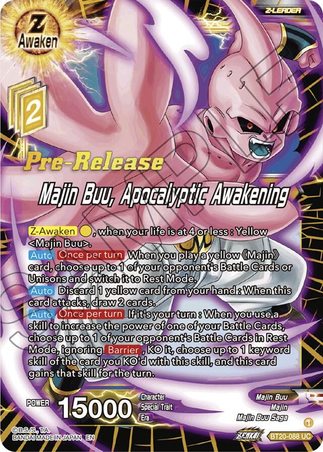 Majin Buu Apocalyptic Awakening BT20-088 carta