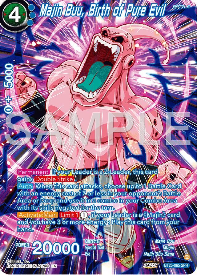 Majin Buu Birth of Pure Evil SPR BT25-065 carta