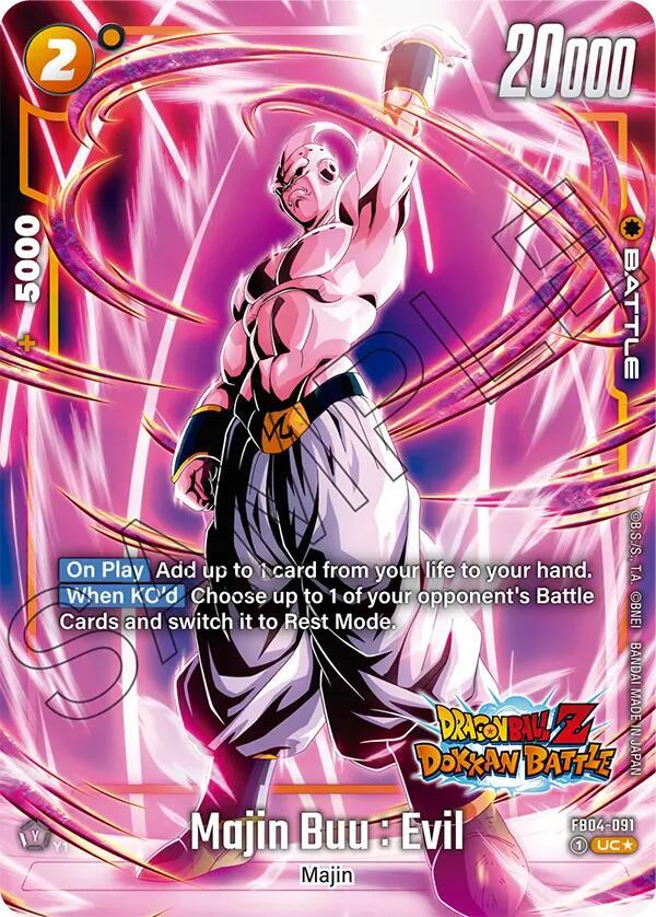 Majin Buu Evil FB04 091 Dragon Ball Z Dokkan Battle Alternate Art carta