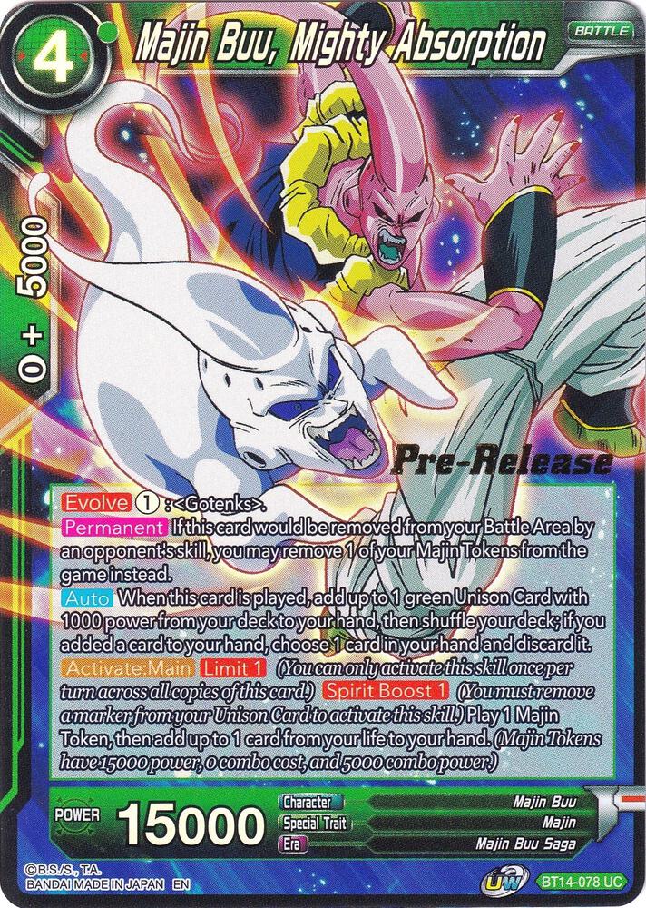 Majin Buu Mighty Absorption BT14-078