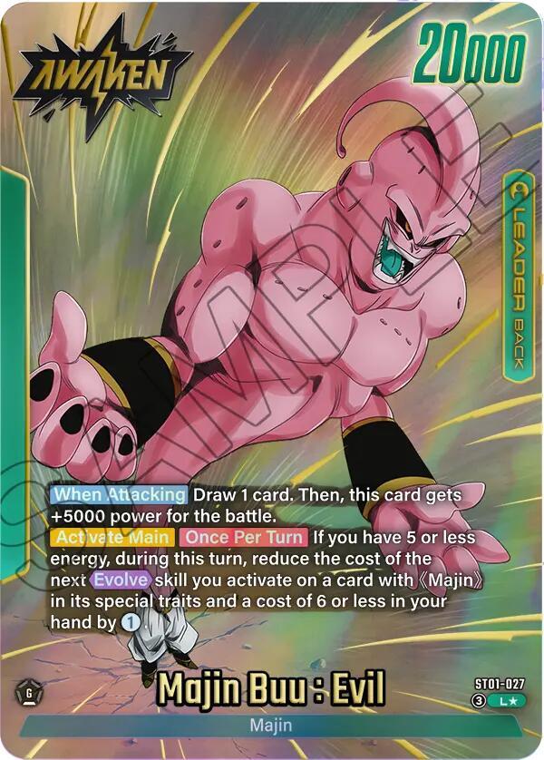 Majin Buu Majin Buu Pure Evil Majin Buu Evil Alternate Art ST01-027 card