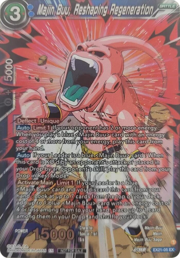 Majin Buu Reshaping Regeneration Zenkai Series Pack Vol1 EX21-05 carta
