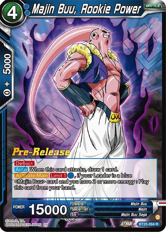 Majin Buu Rookie Power BT25-064 card