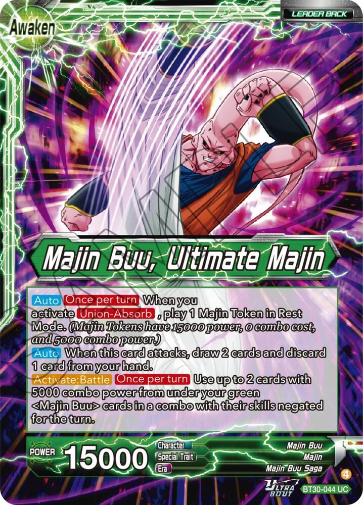 Majin Buu Majin Buu Ultimate Majin SLR BT30-044 carta