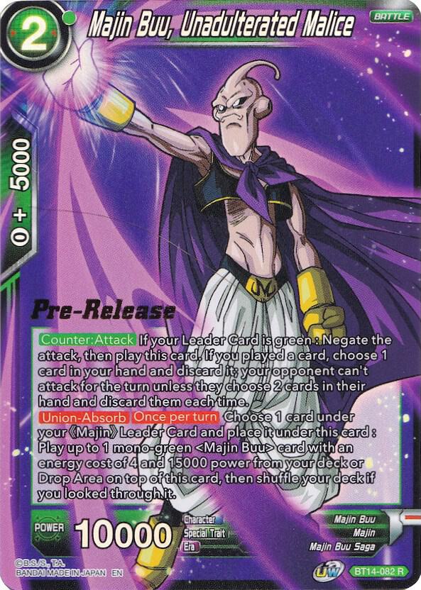 Majin Buu Unadulterated Malice BT14-082 card