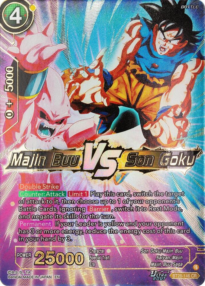 Majin Buu VS Son Goku BT28-146 card