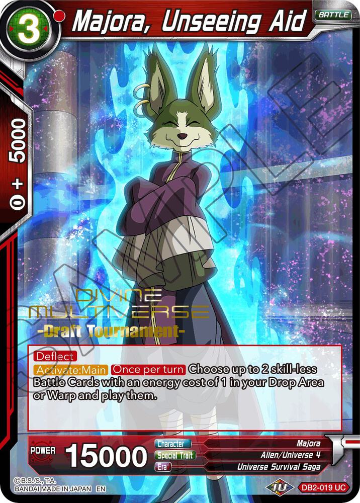 Majora Unseeing Aid Divine Multiverse Draft Tournament DB2-019 card