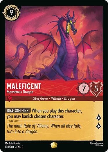 Maleficent Monstrous Dragon 108/204 card