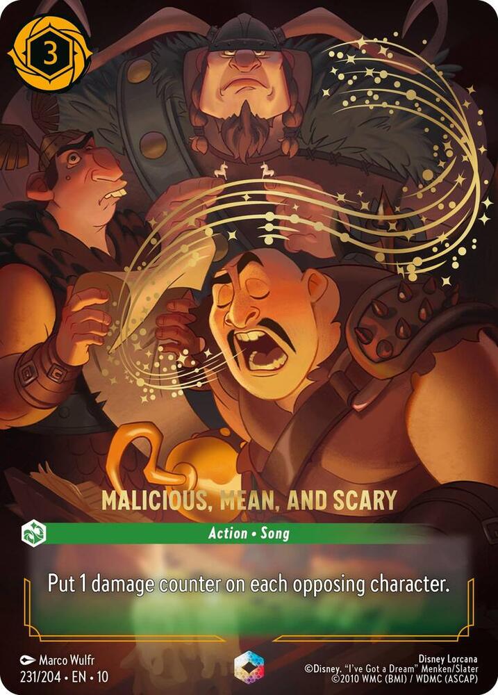 Malicious Mean and Scary Enchanted 231/204 card