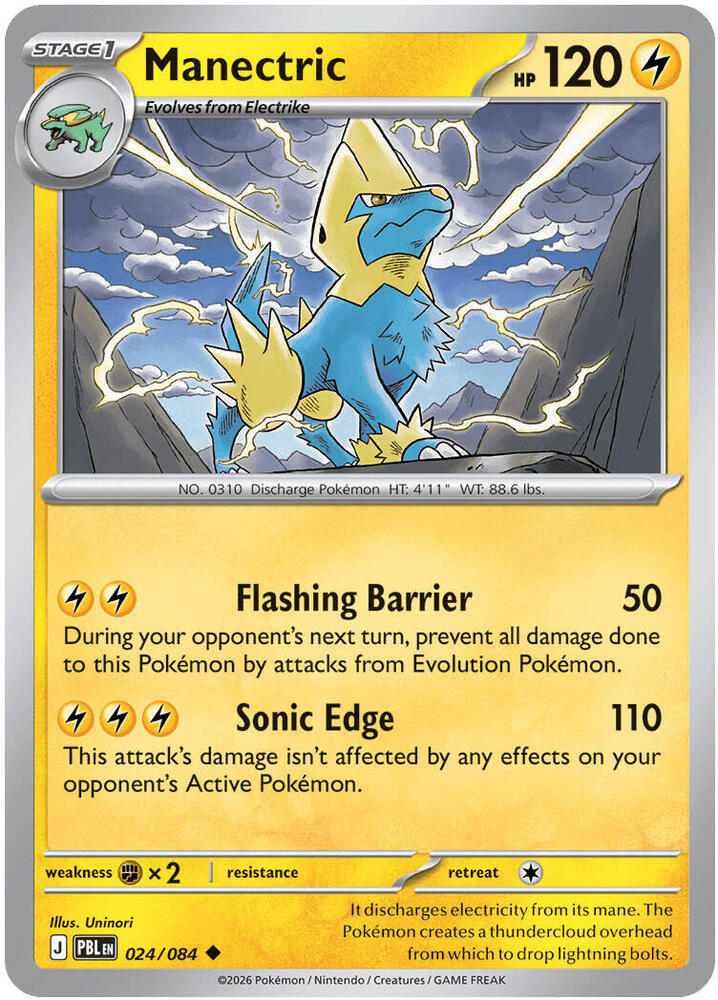 Manectric 024/084 card