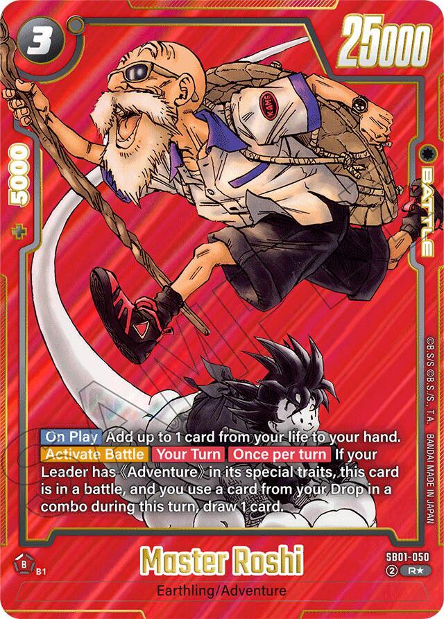 Master Roshi Alternate Art SB01-050 card
