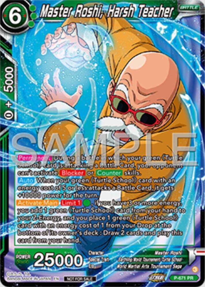 Master Roshi Harsh Teacher Zenkai Series Tournament Pack Vol11 P-671