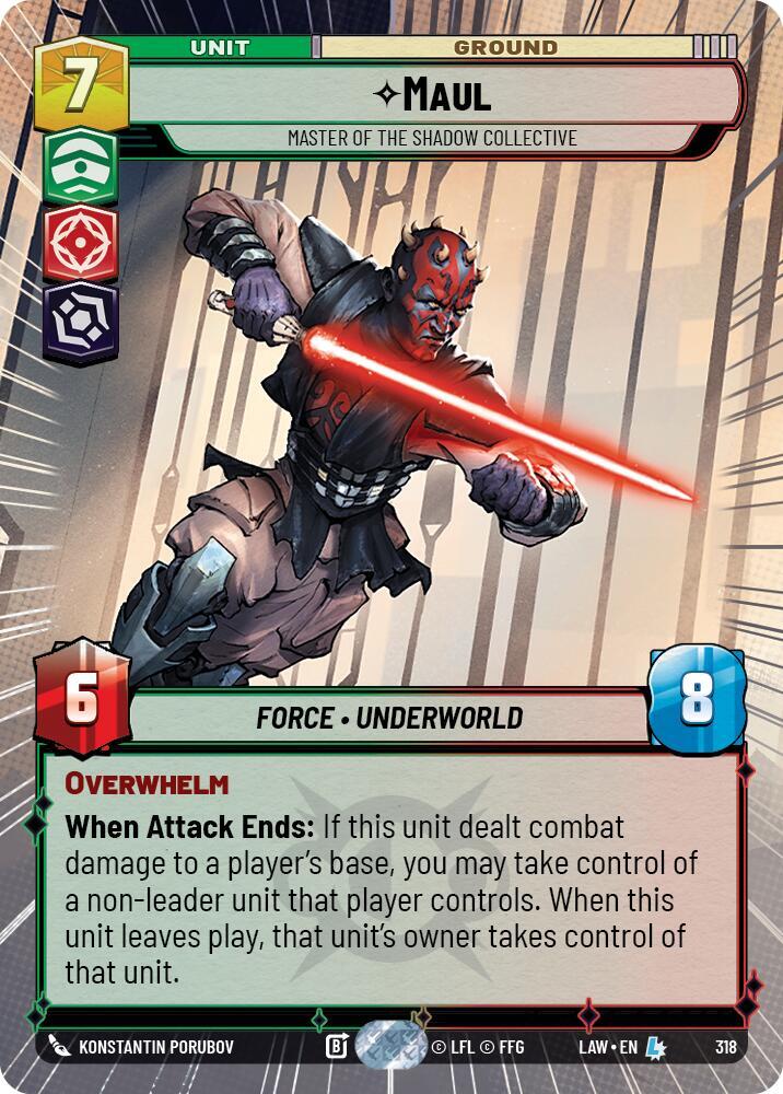 Maul Master of the Shadow Collective Hyperspace 318 card