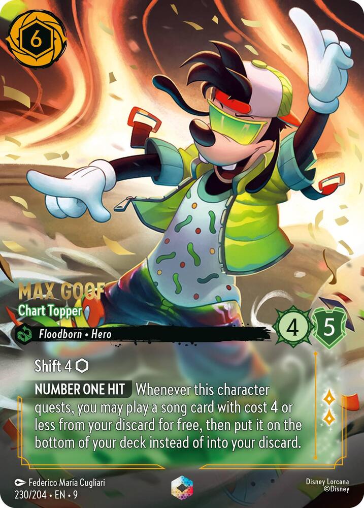 Max Goof Chart Topper Enchanted 230/204 card